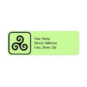 Adressetiketter för Celtic Triskele Symbol Returadress Etikett