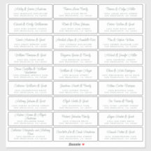 Adressetiketter för chic Bröllop Guest