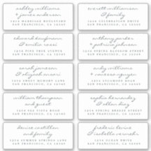 Adressetiketter för chic Bröllop Guest