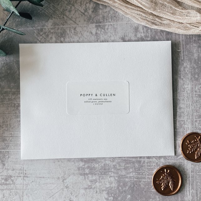 Adressetiketter för chic Typografi-Bröllop OSA (Skapare uppladdad)