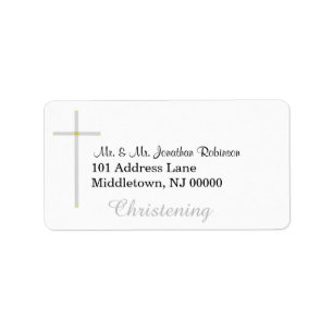 Adressetiketter för Christeningsilverkor