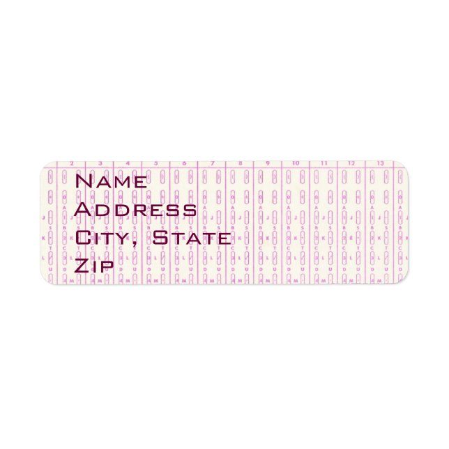 Adressetiketter för Computer Mark Sense Card Returadress Etikett (Framsidan)