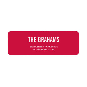 Adressetiketter för contemporaryns Chic - hallon Returadress Etikett
