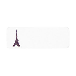 Adressetiketter för Eiffel tornPointillism Returadress Etikett