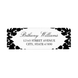 Adressetiketter för elegant Löv Returadress Etikett
