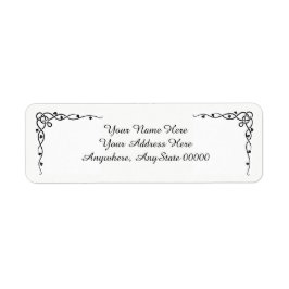 Adressetiketter för elegant returadress etikett