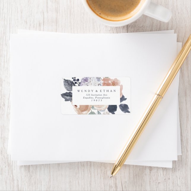 Adressetiketter för enkla Rustic Blommigt-Bröllop  (Insitu)