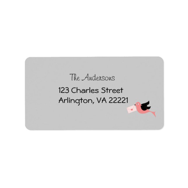 Adressetiketter för fågelmeddelande (Framsidan)