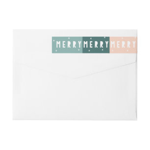 Adressetiketter för färgblockerad MERRY MERRY ME Etikettband