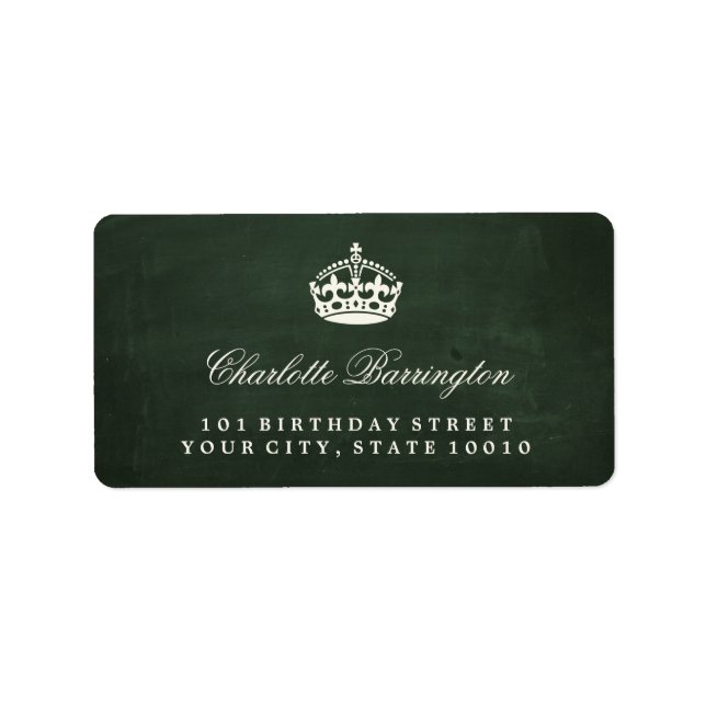 Adressetiketter för Födelsedagsfest av Chalkboard- (Framsidan)