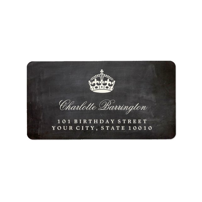 Adressetiketter för Födelsedagsfest av Chalkboard- (Framsidan)