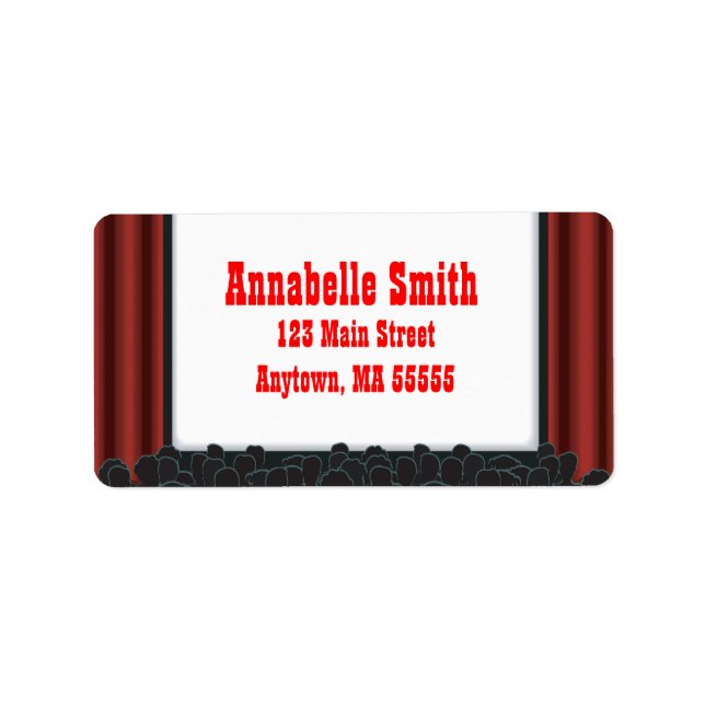 Adressetiketter för Födelsedagsfest av filmnattste (Framsidan)