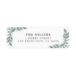 Adressetiketter för för Vinter Berries jul-Helgda Returadress Etikett