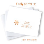 Adressetiketter för gästgäster i jultomten guld klistermärken<br><div class="desc">Personlig Jul som skickar ut enskilda namn- och adress-etiketter med en kopparsnöflinga från elegant guld och ett trendig med fetstil för typografi.</div>