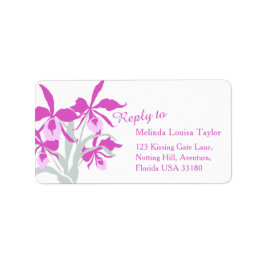 Adressetiketter för grafikstiliserade Cattleya-for