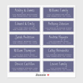 Adressetiketter för handskriven Bröllop-gäst Klistermärken