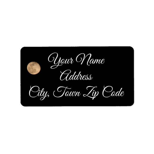 Adressetiketter för hela månen (Framsidan)