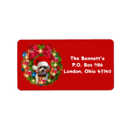 Adressetiketter för julfrö i pudel