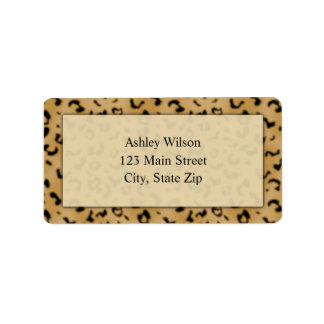 Adressetiketter för Leopard Print