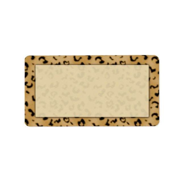 Adressetiketter för Leopard Print (Framsidan)