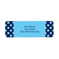 Adressetiketter för ljusblå Polka dots