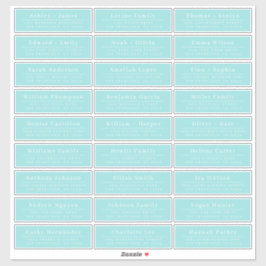 Adressetiketter för minsta blåa Bröllop-gäst för c Klistermärken