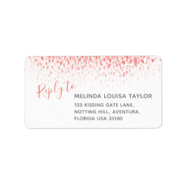 Adressetiketter för moderna korallvattenfärgslager