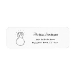 Adressetiketter för möhippa, Förlovningar Returadress Etikett