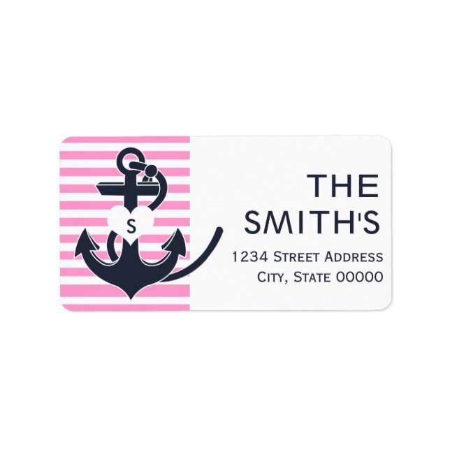 Adressetiketter för nautisk ankare (Framsidan)
