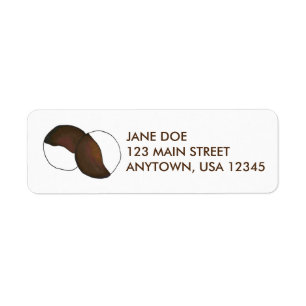 ADRESSETIKETTER för NYC Black and White Cookies Returadress Etikett