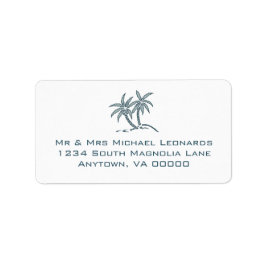 Adressetiketter för OSA av blå Tropical Twin Handf