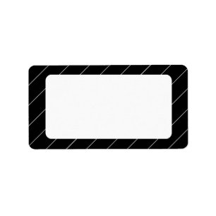 Adressetiketter för Pinstripe Black and White Blan