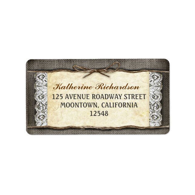 adressetiketter för remsor av rostfritt snöre och  (Framsidan)