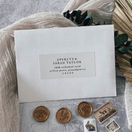 Adressetiketter för Rustic Script Bröllop Guest- Klistermärken