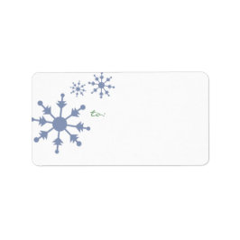 adressetiketter för snöflake-helgdag