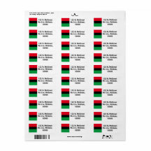 adressetiketter för svarta flagga