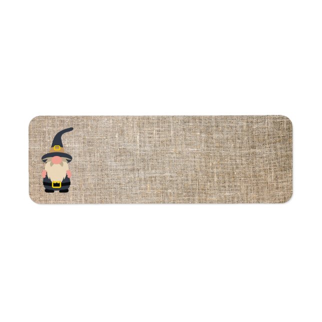 Adressetiketter för thanksgiving Gnome Returadress Etikett (Framsidan)