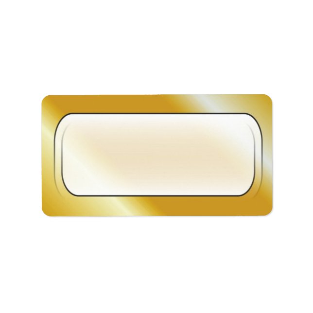 Adressetiketter för tom bakgrund i guld (Framsidan)