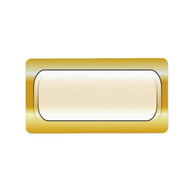 Adressetiketter för tom bakgrund i guld (Framsidan)