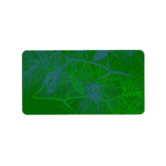 Adressetiketter för tom grönt Gräs-Helgdag (Framsidan)