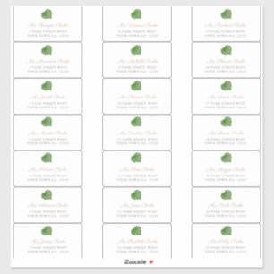 Adressetiketter för Tropical Löv Guest Kuvert för  Klistermärken