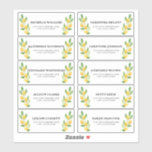 Adressetiketter för vattenfärg Lemon Guest Klistermärken<br><div class="desc">Enkla adressetiketter med vattenfärgsgästadressetiketter för citron</div>
