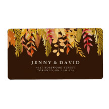 Adressetiketter för vattenfärgsblomning