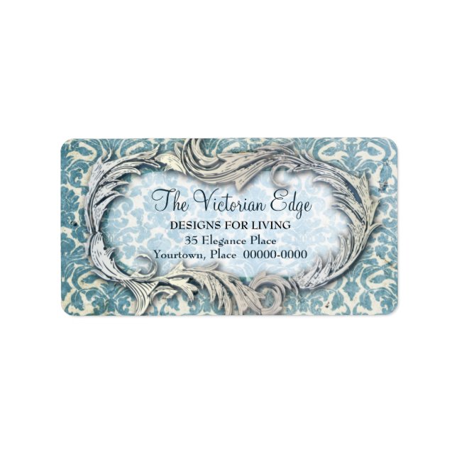 Adressetiketter för Victorian Aesthetic Damask (Framsidan)