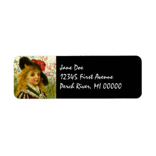 Adressetiketter för vintageVictorianEdwardian mode Returadress Etikett