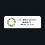 Adressetiketter för vinterkrans anpassningsbar returadress etikett<br><div class="desc">Returnera adressetikett med vattenfärgsedel "klicka för att anpassa ytterligare" om ytterligare redigering behövs.</div>