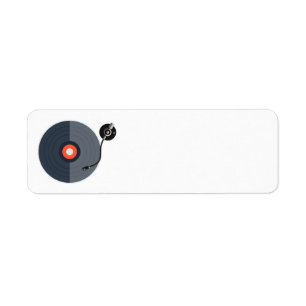 Adressetiketter för vinylpost returadress etikett