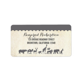 adressetiketter från djurparken vid djurparken brö