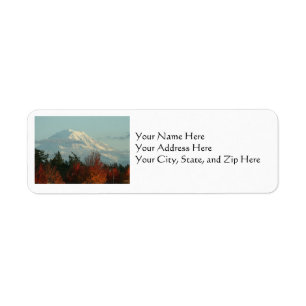 Adressetiketter: Höst Mount Rainier Returadress Etikett