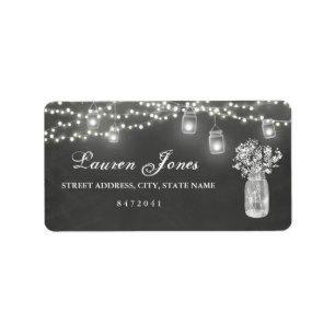 Adressetiketter i Chalkboard Mason Burk